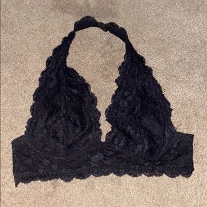Black free people lace bralette